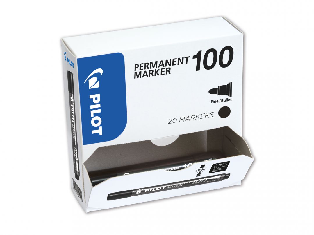 Permanent Marker 100 - Marker - XXL Pack - Czarny - Fine