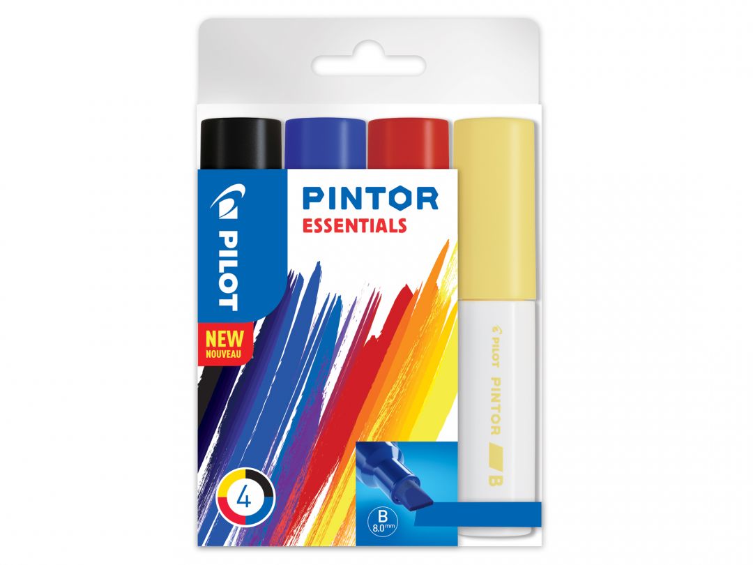 Wielopack 4 sztuk - Pilot Pintor  - Marker - Mix kolorów - Broad