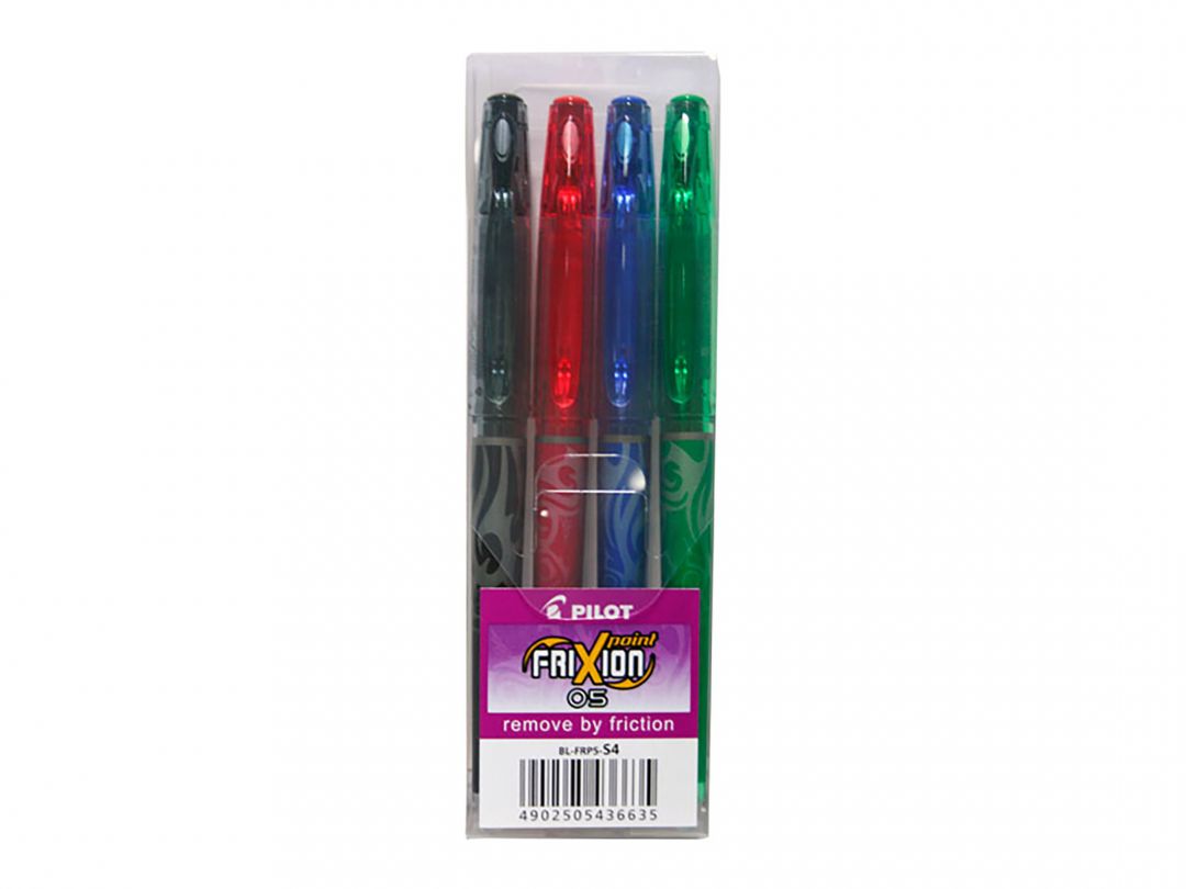 FriXion Point - Długopis żelowy - Wielopack (4) - Czarny, Niebieski, Czerwony, Zielony - Fine