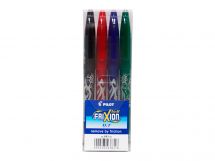 FriXion Ball - Długopis żelowy - Wielopack (4) - Czarny, Niebieski, Czerwony, Zielony - Medium