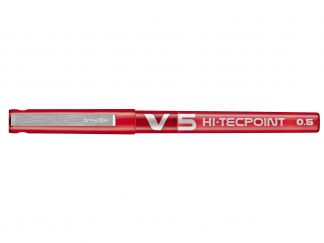 Hi-Tecpoint V5 - Pióro kulkowe z płynnym tuszem - Czerwony - Fine 