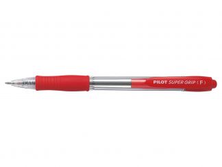 Super Grip  - Długopis olejowy - Czerwony - Fine 