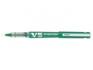 Hi-Tecpoint V5 Refillable - Pióro kulkowe z płynnym tuszem - Zielony - Begreen - Fine 