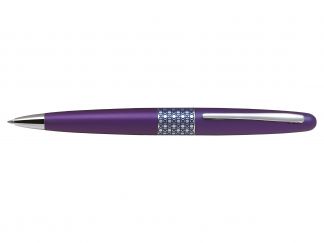Pilot MR Retro Pop Collection - Długopis olejowy - Metaliczny Fiolet z Wzorem Elipsy - Medium - Długopis olejowy
